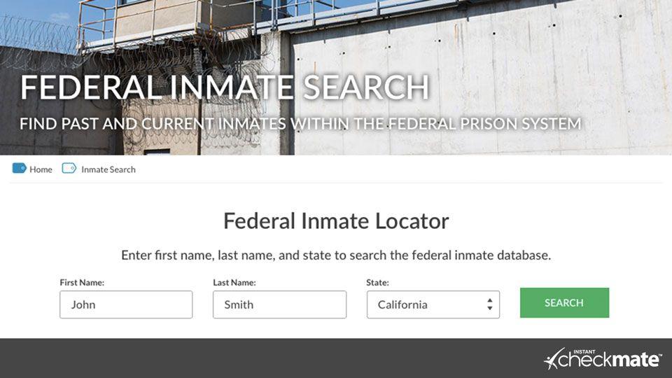 Beginning of Inmate Search